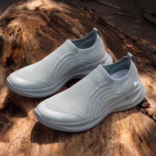 Image of Neeman's Curve Knit Slip On Shoes for Men | Casual Slip On Shoes | Lightweight Walking Shoes | Breathable Knit Upper | Comfortable Cushioned Shoes | Stretch Fit | EVA Sole with Grip