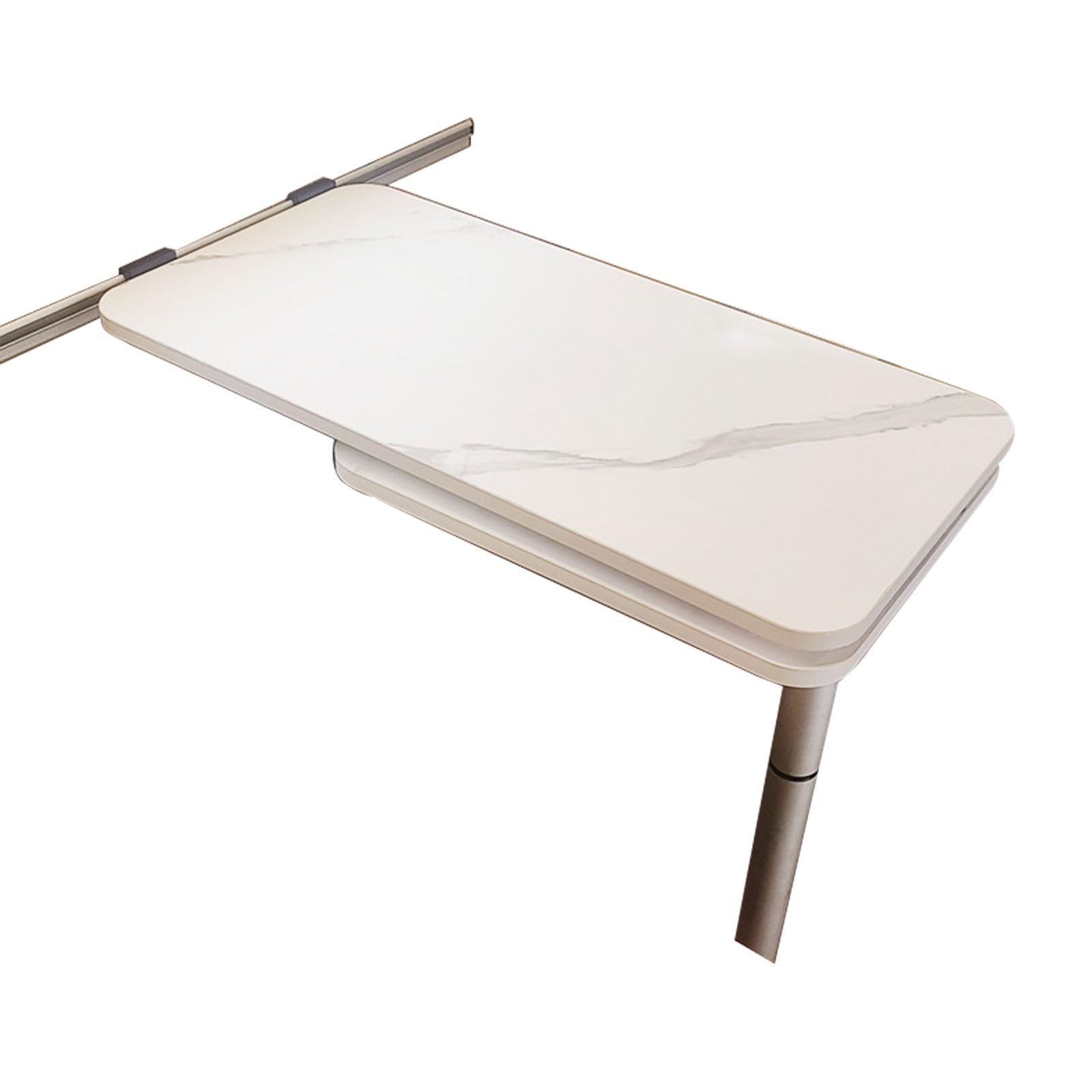 Mesa Plegable para Caravana, Mesas Giratorias de 360 ​​Grados para El Interior de Una Caravana, Accesorios Extraíbles para Caravana, Pontón(White)