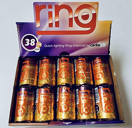Carbopol Ring 38Mm Quick Light Hookah Charcoal 100Pcs #TOP5