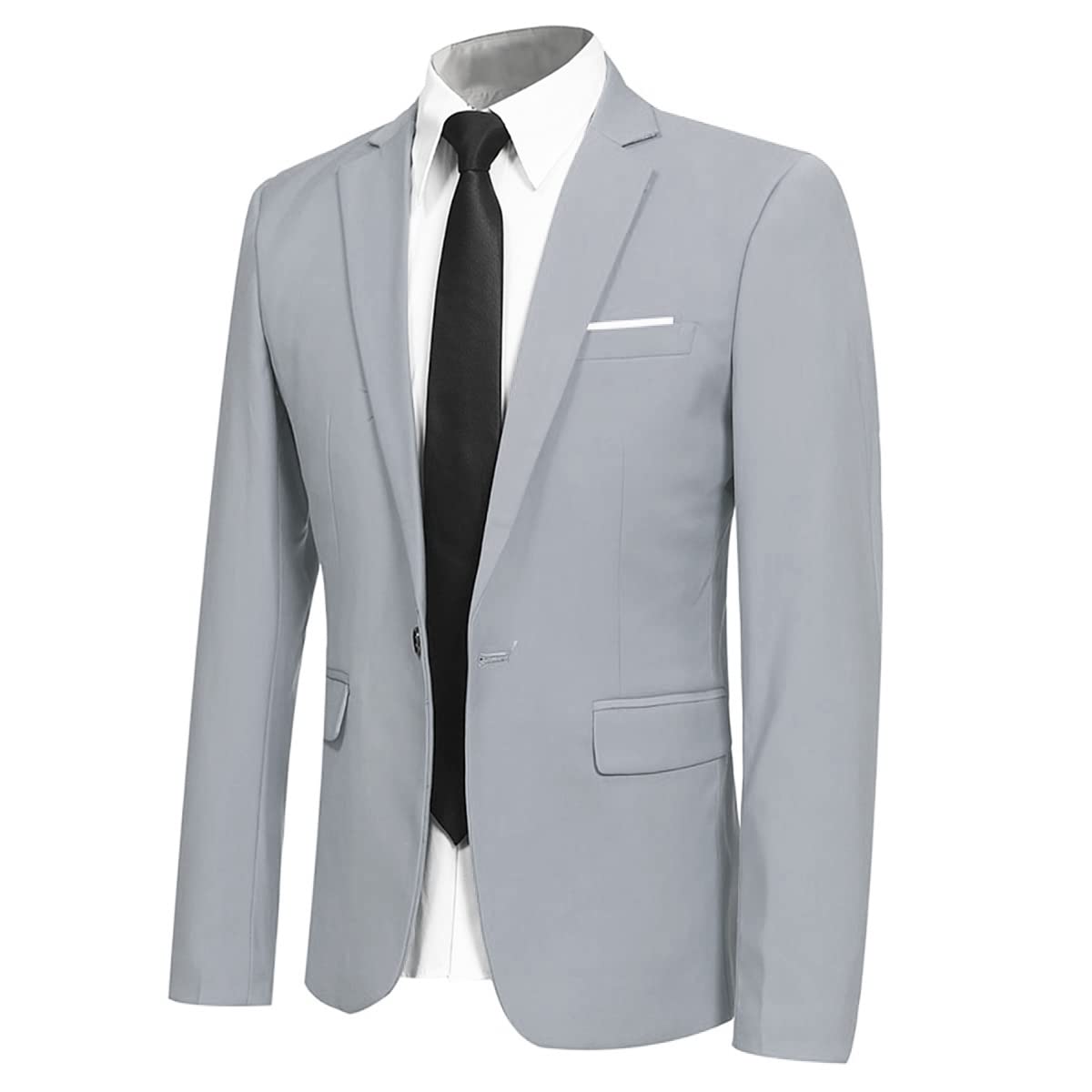 Allthemen Blazer da Uomo Slim Fit Formale Giacca da Abito One Button Monopetto Casual Tuxedo Suit Giacche Smart Blazer