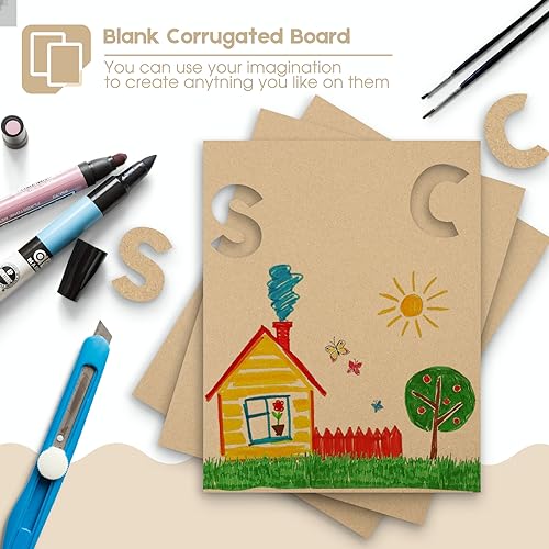 Image of Golden State Art 10 Pack 11x14 Corrugated Cardboard Sheet 1 /8 inch Flat Inserts