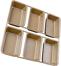 HEMOTON Forma antiaderente para pão, 6 grelhas, ferro para assar, pão, molde para torrada, utensílio para assar, utensílio de assar para casa, padaria dourada