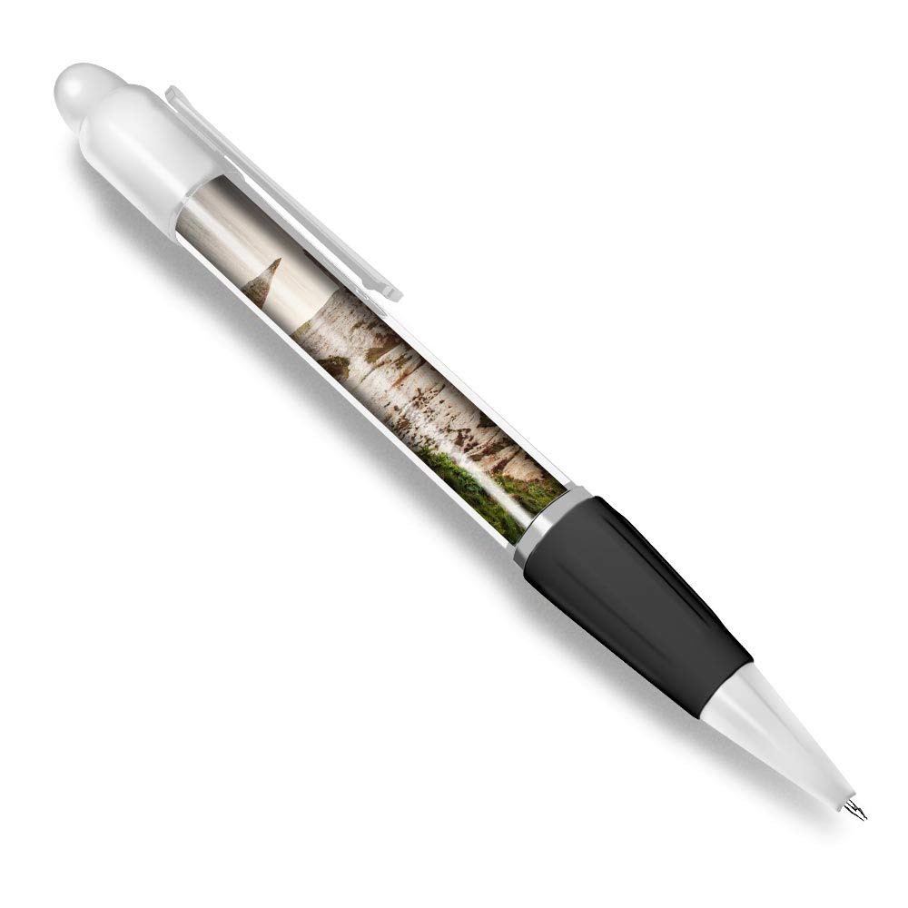 Beautiful and comfortable White Ballpoint Pen(Black Ink) - Old Harry Rocks Isle of Purbeck Dorset #16123