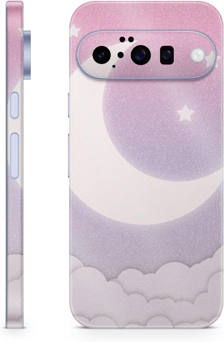 Glossy Glitter Phone Skin Compatible with Google Pixel 10 - Baby Moon - Premium 3M Vinyl Protective Wrap Decal Cover - Easy to Apply | Crafted in The USA by MightySkins