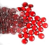 CONTENIDO Y CANTIDAD: 200 piezas [1 KG] artesanías brillantes de alta calidad redondas decorativas impermeables de vidrio de color rojo / piedras / cuentas / gemas / pepitas de ARSUK, que ha fascinado a todos en todo momento. Los guijarros de vidrio translúcido ARSUK están hechos de un material de vidrio puro, de alta calidad.
