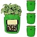 2Pcs Daul Layer Non-Woven Fabrics Potato Tub Grow Potatoes Patio Recycled Growing Bag