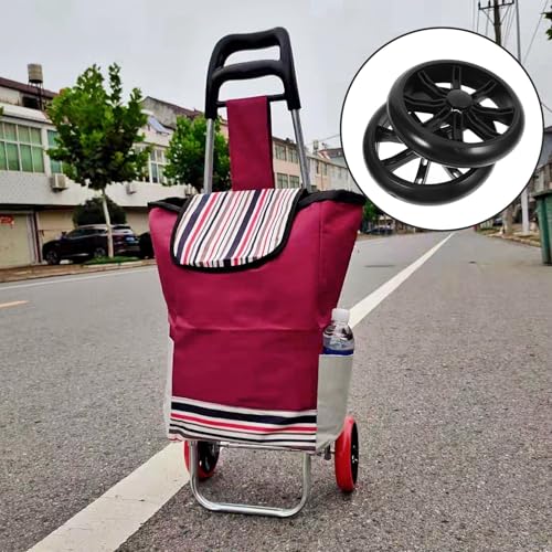 Ruedas para carritos de compras en pack de 2 unidades de plástico PU resistente gris 7