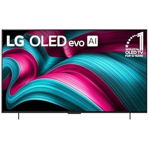 LG 42-Inch Class OLED evo AI 4K C5 Series Smart TV w/Dolby Atmos, Dolby Vision, HDR10, AI Super Upscaling 4K, Filmmaker Mode, Wow Orchestra, Alexa Built-in (OLED42C5PUA, 2025)