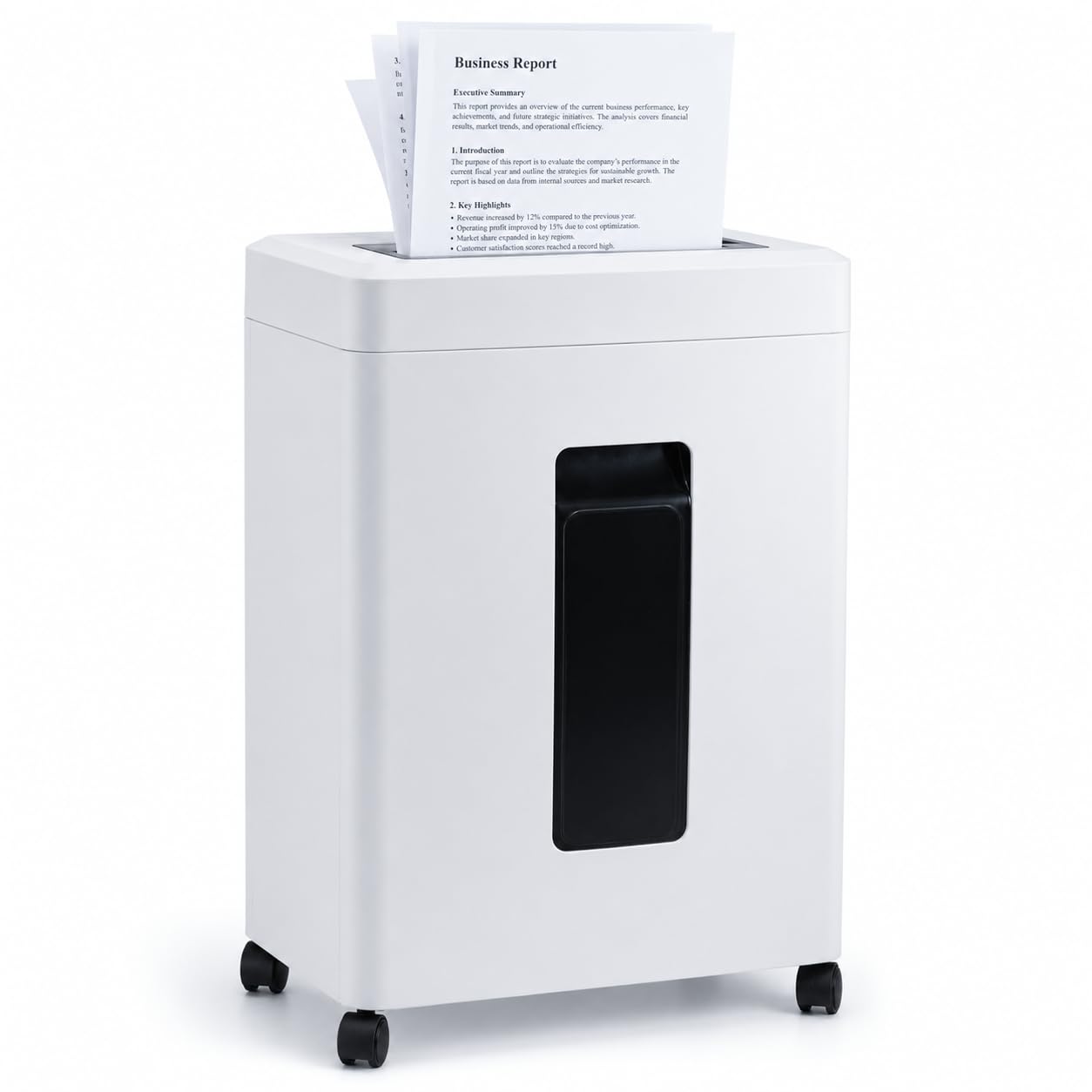 Distruggi Documenti Professionale Elettrico: P-5 Microframmenti Tritacarte 10 Fogli 60 Min Continuo Cestino 18L Silenzioso per Casa Ufficio Domestico Piccolo Studio Scuola
