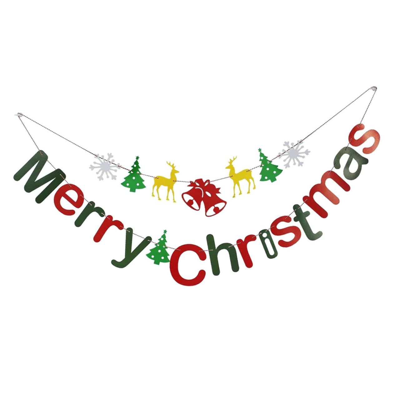 PRETYZOOM 1pc Christmas Door Banner Merry Christmas Party Supplies Decorative Hanging Flag