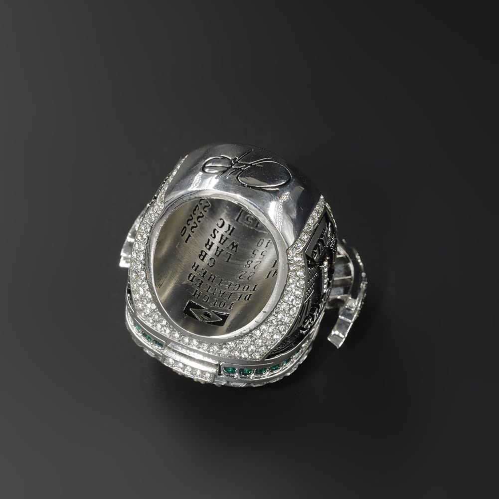 Eagles 2025 Championship Ring Replik mit Geschenkbox – Sammlerring zum 59. Football-Meisterschaftsfinale, Fan-Geschenk für Männer, Alumni & Sammler