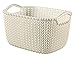 Curver Knit Cesta Rectangular S, Blanco Oasis, 27.6x20.2x15.2 cm (230012)
