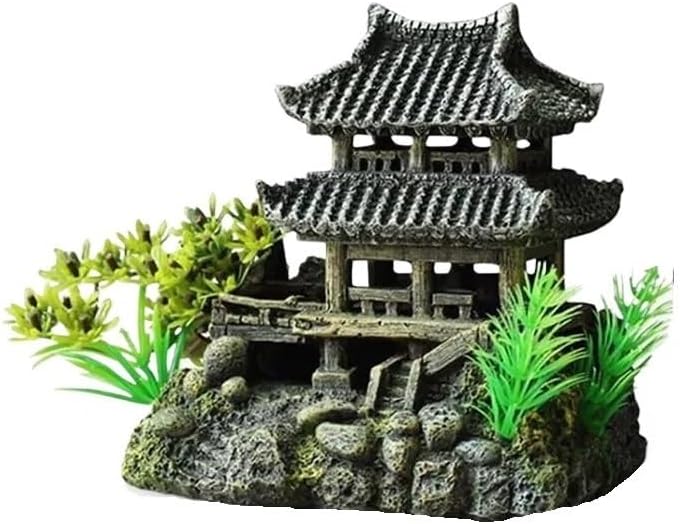 Chinese Style Fish Tank Landscape Rockery Decorative Stone Ornaments Scenery Escape Hole Deco Aquirement Stones