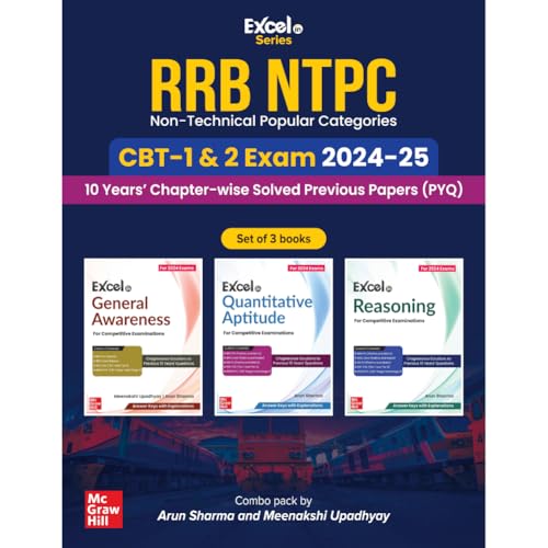 RRB NTPC 2024-2025 CBT- 1 & 2 Exam books combo | Chapterwise Solve...