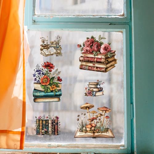 Transferencia de muebles con flores de libro vintage calcomanías autoadhesivas 7