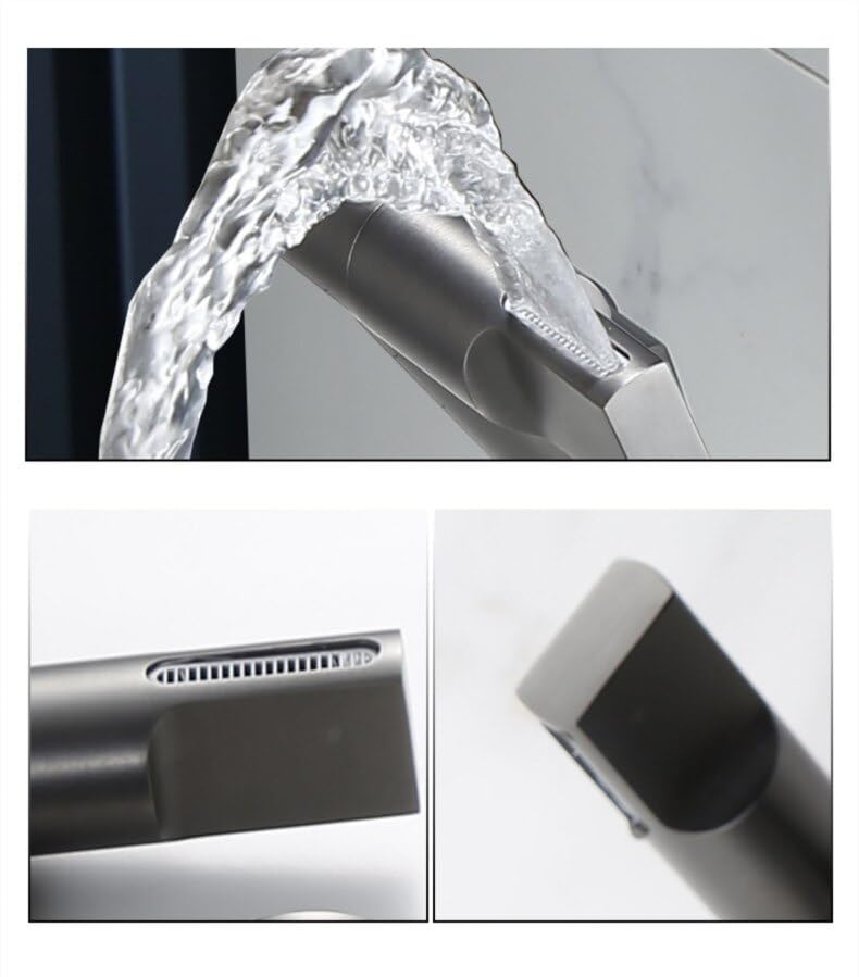 Robinet de bassin moderne LED rotatif pour simplifier le lavage du visage dans la salle de bain