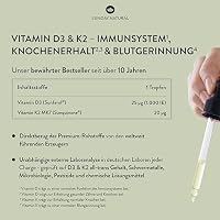 SUNDAY NATURAL® Vitamin D3 + K2 Tropfen - Premium: 99,8+% All-Trans + hoch bioverfügbares Vitamin D3 - Laborgeprüft in Deutschland, hochdosiert, flüssig - Perfekt zum Teilen – Ansicht 3
