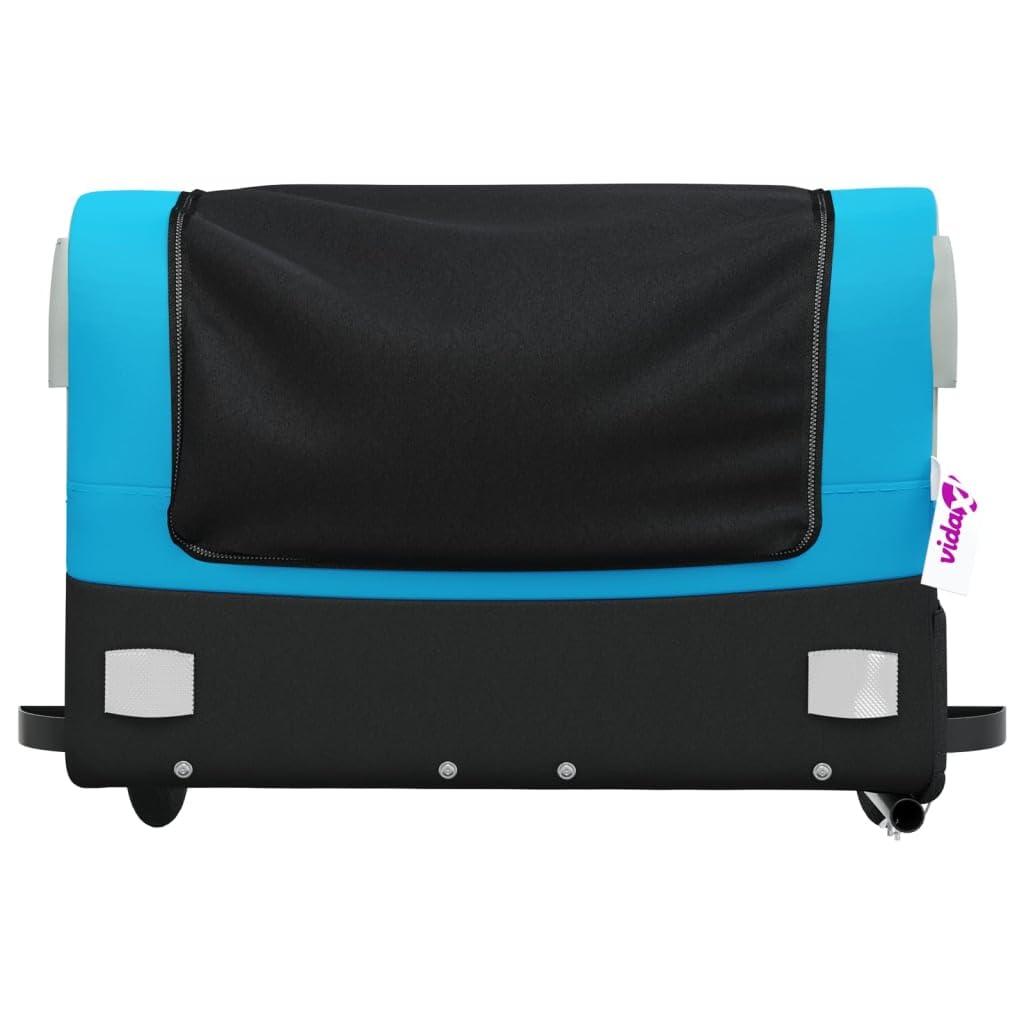 Solivagant Remorque de vélo Noir et Bleu 45 kg Fer,(7.8 KG)