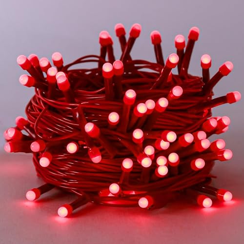 Image of Lexton 40 LED Power Pixel Serial String /Fairy Light | Plug Sourced | Suitable for Home & Outdoor Decoration, Diwali, Christmas, Ramadan, Wedding, Party, Festival (Pack of 1, Red)