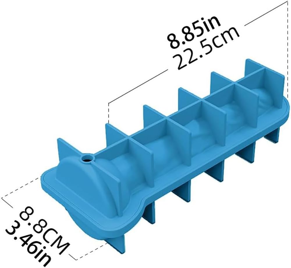 Dildo in Silicone 18 cm per Donne - Forma a Cubetto di Ghiaccio, Plug Anale e Dildo per Adulti