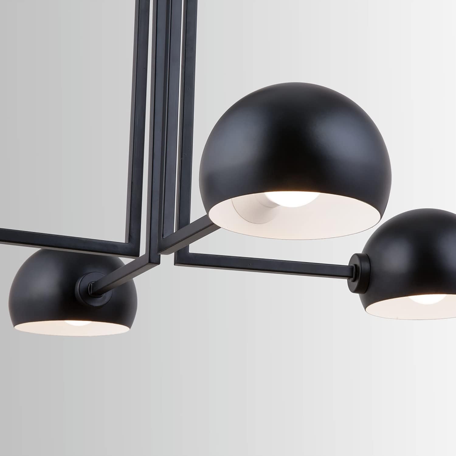 Capital Lighting 433141MB Hadley Urban/Industrial Curvy Arm Dome Chandelier, 4-Light 240 Total Watts, 21" H x 27" W, Matte Black