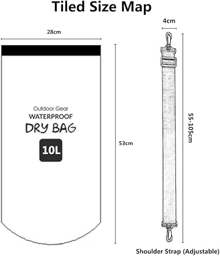 Miniatura 2 de Bolsa seca impermeable para deportes, al aire libre, 5L10L15L, resistente 500D, bolsa de almacenamiento enrollable para kayak, barco, rafting,