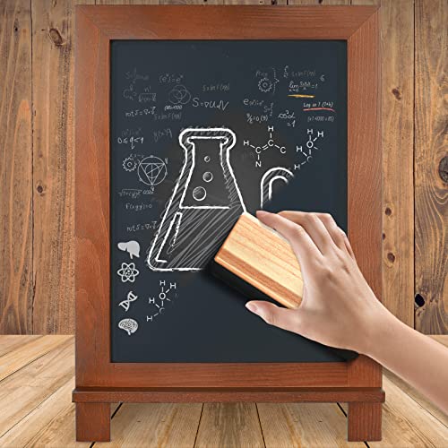 Egofine Wooden Chalkboard Sign, Tabletop Magnetic Chalkboard With Stand（Rustic Brown）Small Countertop Chalkboard Easel Kitchen Memo Board Décor For Home, Café, Wedding #TOP2