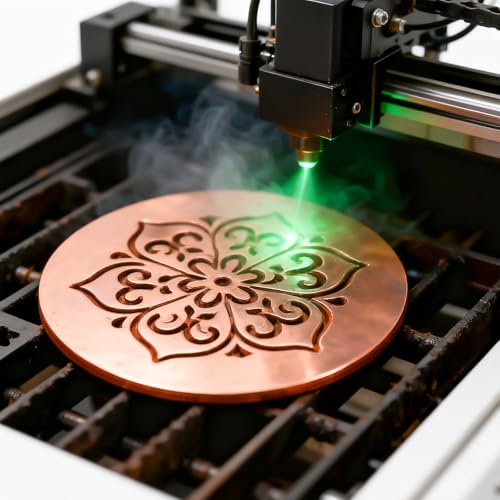 Behogan 5 Stück Kupferblech Rund, 50mm Durchmesser 2mm Dicke Kupfer Runde Platte, Reines Kupferplatten Kupferplatte Metallblech für Handwerk, DIY, Schmuck, Elektrik, Reparatur, Industrie