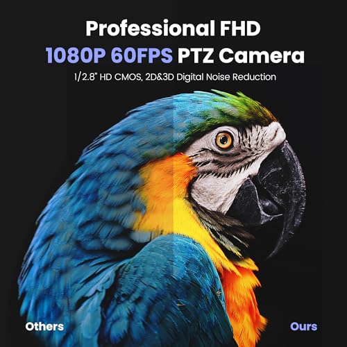 Image of AI Auto Tracking NDI PTZ Camera 3G-SDI /USB3.0 /HDMI /LAN IP PoE IP Live Streaming 20X Optical and 8X Digital Zoom Camera 1080P 60FPS for Church Services Worship Education Events vMix OBS YouTube
