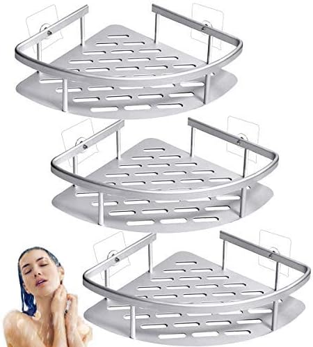 AORYVIC Corner Shower Caddies Bathroom Shelves for Bathtub Adhesive No Drilling Stickers (Corner Shower Shelves)