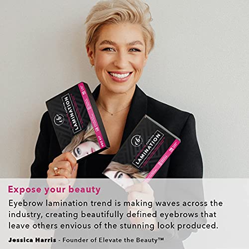 Elevate The Beauty Professional Eyebrow Lamination Kit | Perm For Fuller Wider Look | Step By Step Brow Lift Shaping Waxing Ebook Guide Included | Made For Esthetician Or Home Use #TOP6