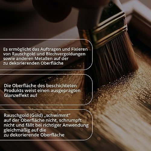 7 Artists Glue Gold Leaf 50 ml Gold Leaf Glue | Klej do Złotego Liścia | Złoty Klej | Klej do Płatków Złota | Klej do Złotych Arkuszy | Klej do Złocenia Liści | Klej Złoty Liść
