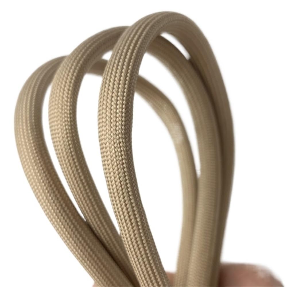 Gestione dei cavi Guaina in fibra di vetro intrecciata, tubo in morbida ad alta temperatura da 800 °C, guaina protettiva for cavi color caffè, 1 pezz0(12MMx10M)