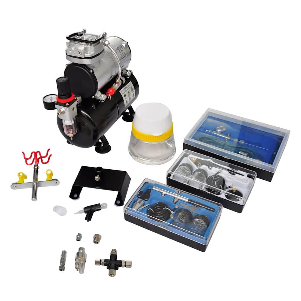 Airbrush Profi Komplett-Set mit 3 Pistolen,Kompressoren,140284