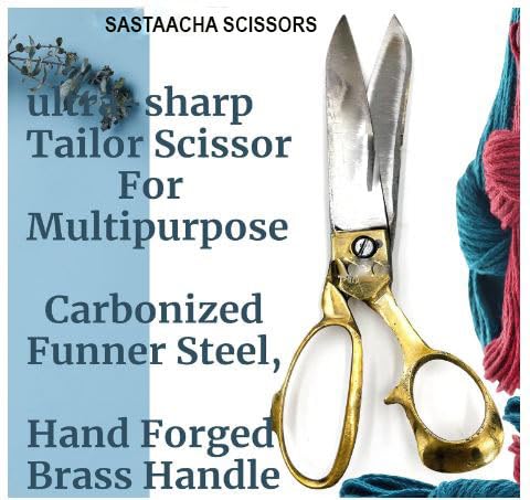 Image of Scissors For Cloth Cutting Fabric Stainless Steel Tailor Scissors (FULL BRASS SCISSOR 8 INCH)