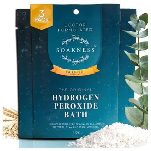 Hydrogen Peroxide Bath Epsom Salts for Soaking for Pain - Dead Sea Salt, Clay, Eucalyptus, Colloidal Oatmeal Bath, Energize and Detox Bath (3) Pack
