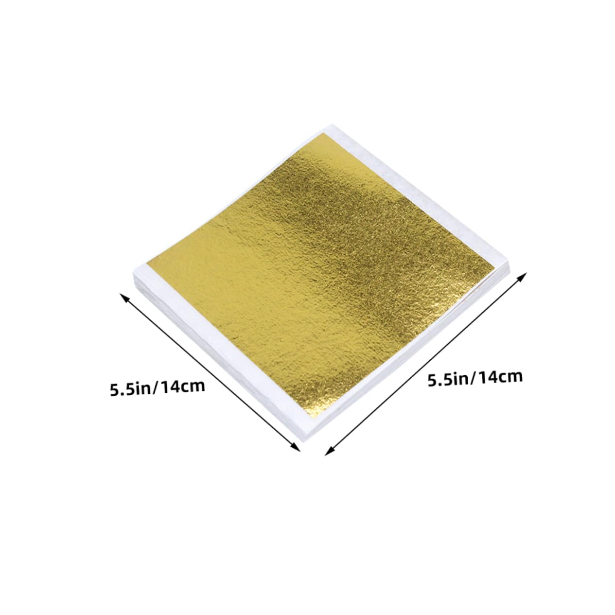 HOODANCOS 14x14cm Imitation Gold Foil Sheets 100pcs Arts and Crafts Glitter for Painting and Furniture Decoration