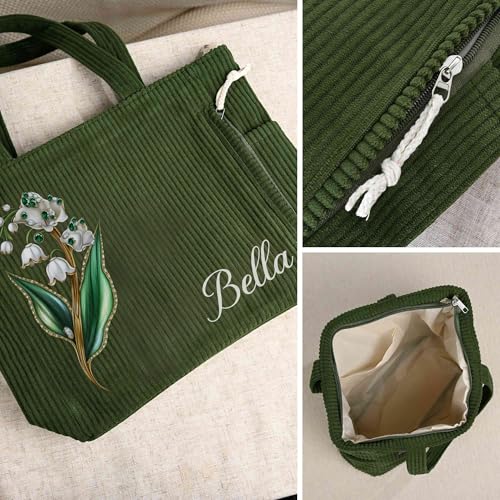 Bolso Tote de Pana Personalizado para Mujer con Cierre miniatura 5