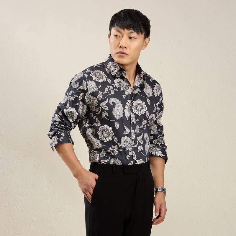 Image of MARK & ALBERT Men's Slim Fit Cotton Formal Shirt