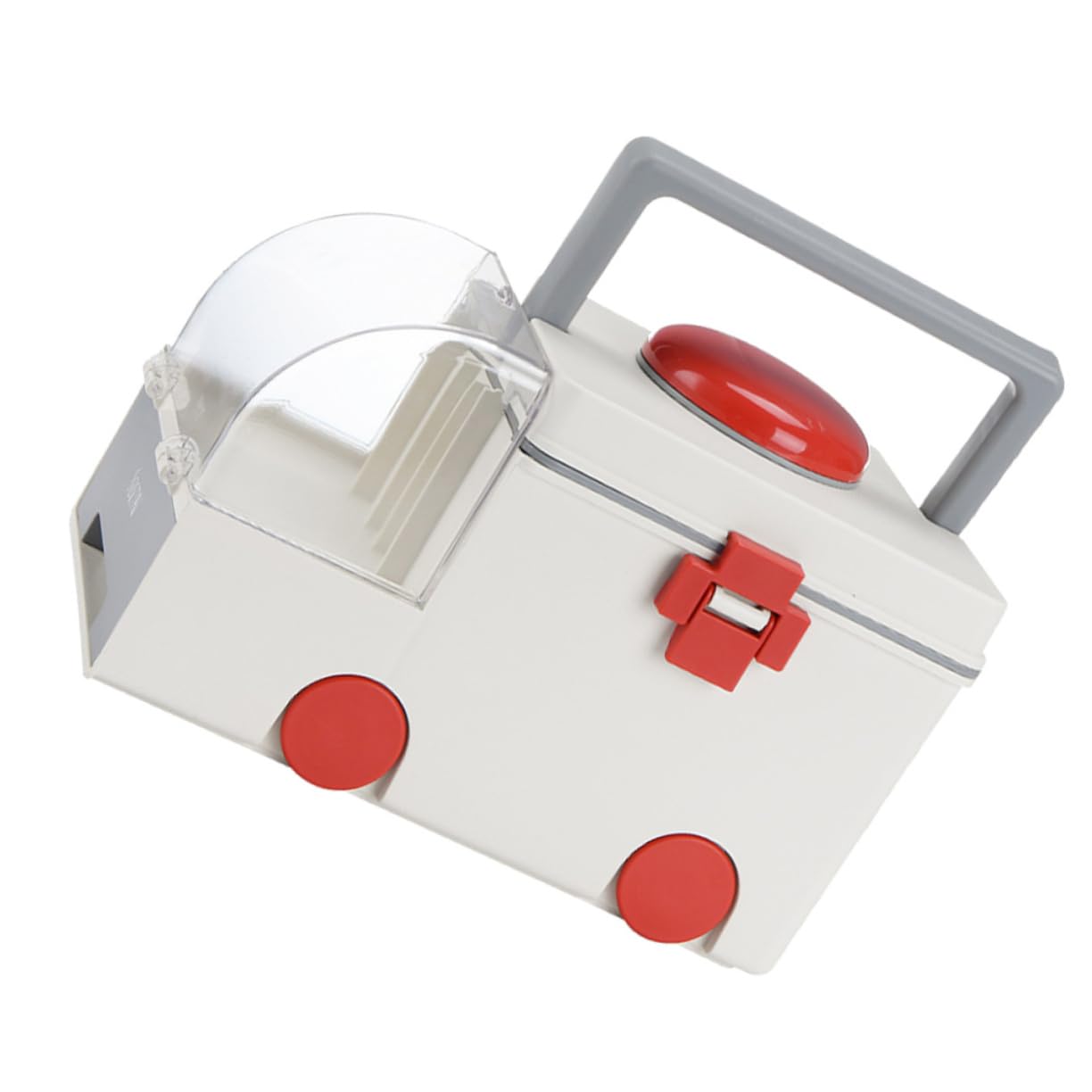 Anneome Caja Médica Hogar Grande Gris De Plástico Asa Portátil, Organizador Resistente Para Botiquín De Primeros Auxilios, Almacenamiento Seguro Para Emergencia En Casa, Oficina y Viajes