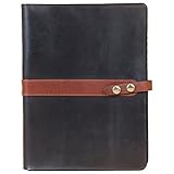 Top quality full-grain leather portfolio handcrafted in Lynnville, TN USA with imported hardware and USA made paper. Two-position brass snap closure. This product accommodates iPads 2, 3, 4, iPadAir and Air 2, and iPad Pro 9.7 inch and 10.5 inch mode...