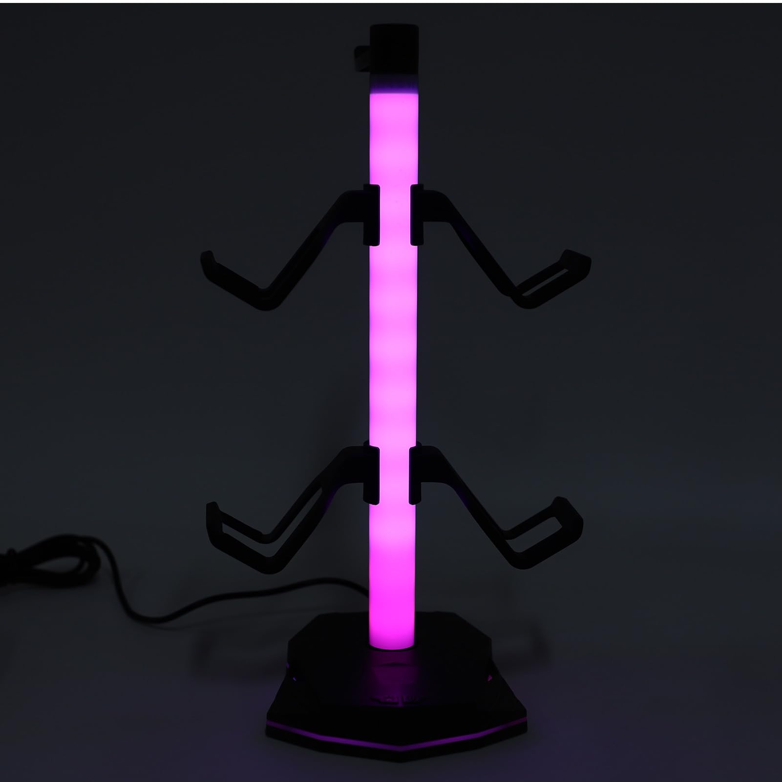 4 Controller 1 Cuffia Supporto Luci RGB, Gancio Rimovibile per