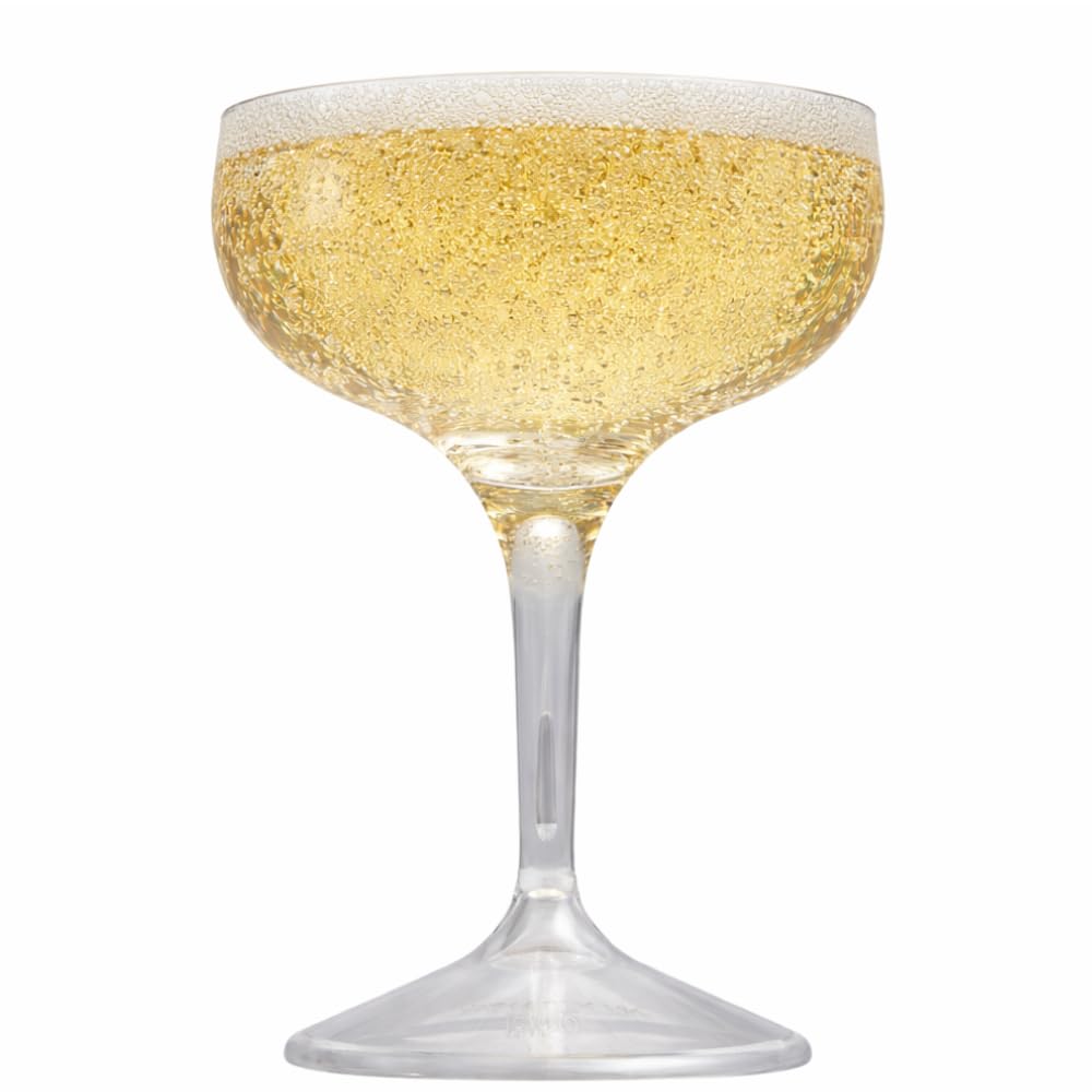Soucoupes à champagne incassables AIOS lot de 4 verres réutilisables 260 ml