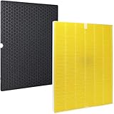 116131 Premium H13 True HEPA Replacement Filter Compatible with Winix Filter I for C555 Air Cleaner Includes 1 Ture HEPA Filters + 1 Washable Enhanced Activated Carbon Filters Part # 116131 Filter I