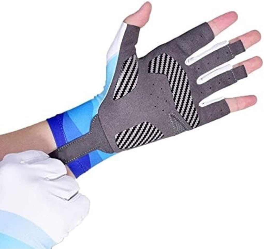 Guanti Moto Guanti Mtb Guanti Per Uomini E Donne Sportivi Con Mezze Alla Ricerca Di Guanti Fitness Fitness Guanti Bici Guanti Ciclismo (Color : Blu, Size : M)