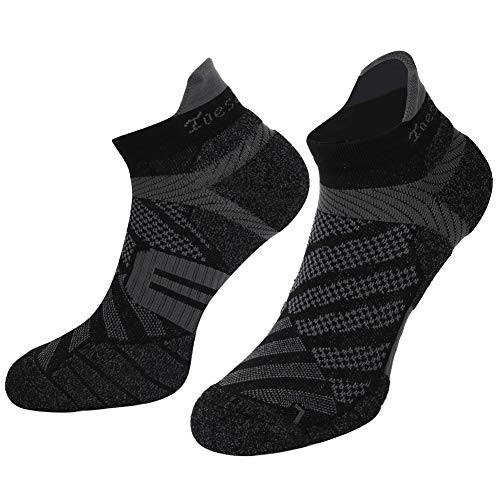 Toes&Feet Men's Anti Odor Quick Dry Cushioned Low Cut Compression (20-30mmHg) Running Socks3