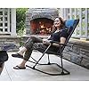 Guide Gear Oversized Rocking Camp Chair, Portable, Outdoor, Folding, 500 Pound Capacity Blue/Black
