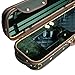 MI&VI NW-9001 Professional Hard-Shell Wooden Violin Case 4/4 (Full Size) Luxury Silk Interior | Solid Wood | Oblong Shape | Sheet Pocket | Adjustable Straps | Hygrometer | Thermometer (Green - Wood)