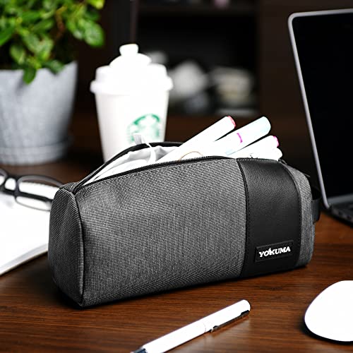 Yokuma Pencil Pouch Case For Adults Large Capacity Pen Case Bag Back To School Supplies For College Students Teen Boys Aesthetic Stationery Organizer (Dark Blue) #TOP5