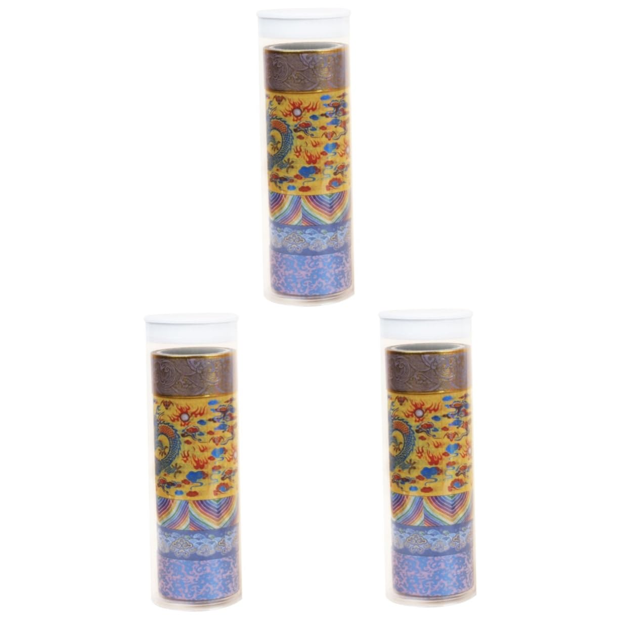 Operitacx 3pezzi Washi Tape Decorativo Per Fai Da Te Con Design Elegante e Nastro Adesivo Per Scrapbooking e Decorazione Di Regali Di Nastri Carta Per Ragazzo Ragazza e Ragazze Drago
